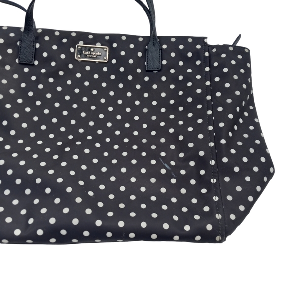 Kate Spade ♠️- Blake Avenue Taden Handbag Tote black and white polka-dot - Picture 8 of 16